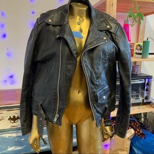 Vintage Leather Motorcycle Jacket